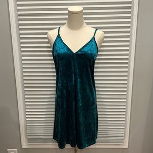 Velvet teal dress
